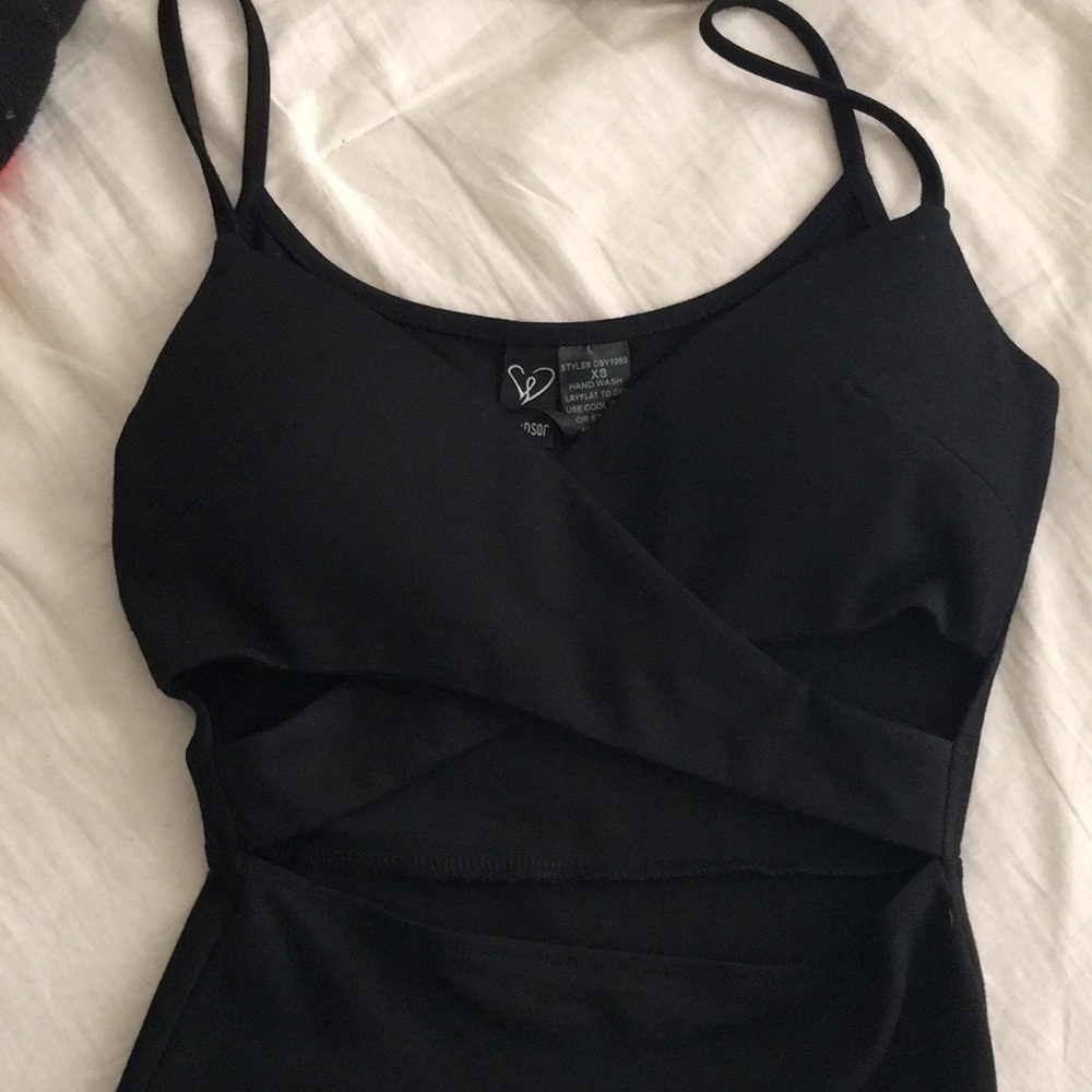 Black criss cross dress